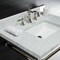 Fauceture Dreyfuss 30" Console Sink W/ SS Leg (8", 3 Hole), Marble White/ Nickel KVPB30M8SQ6ST - alternate 2
